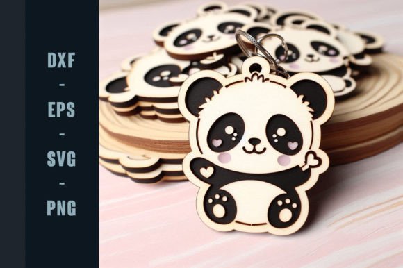 Download Panda Keychain Laser Cut | DXF | SVG - Premium Resources