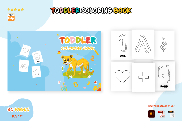 Download Toddler Coloring Book Numbers, Letters - Premium Resources