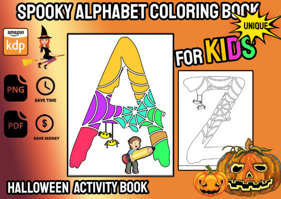 Download Spooky Alphabet Coloring Book Kdp - Spooky alphabet coloring Collection