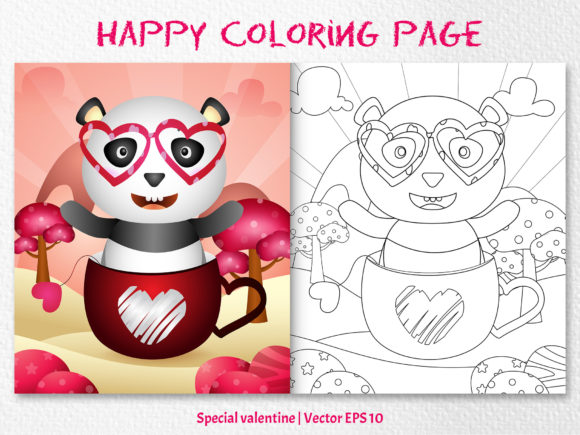 Download A Cute Panda - Coloring Pages Graphic - Panda Collection