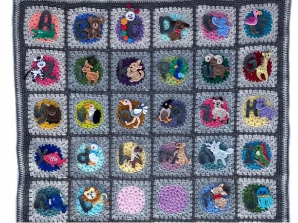 Download Crochet Animal Blanket Alphabet Game - Alphabet game Collection