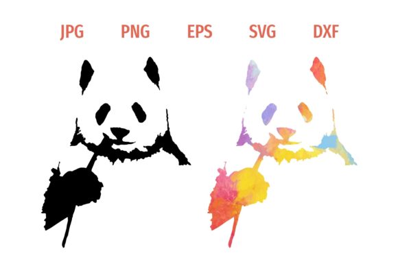 Download Watercolor Panda Pattern Silhouette - Premium Resources