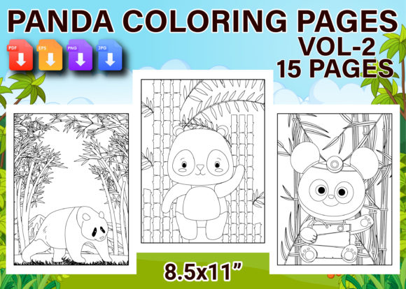 Download Panda Coloring Pages for Kids Vol-2 - Panda coloring Collection